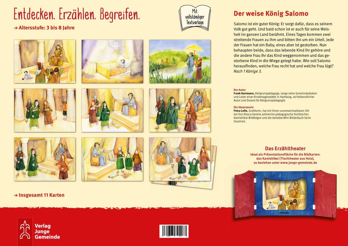 Beispielinhalt (Bild) Der weise König Salomo. Kamishibai Bildkartenset.