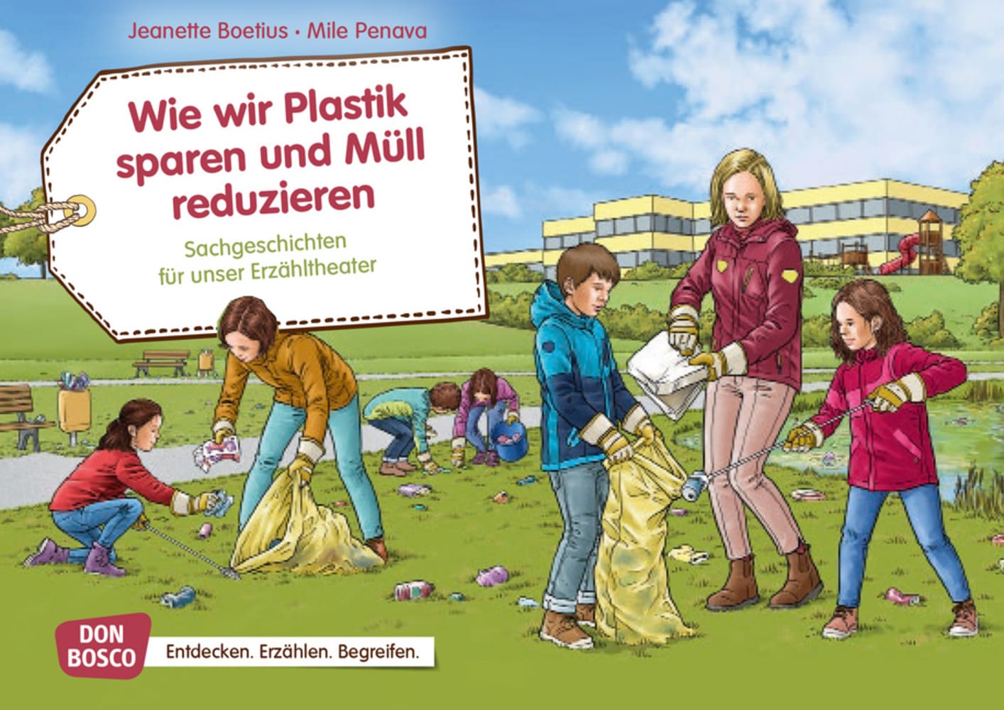 Vorderes Coverbild Wie wir Plastik sparen und Müll reduzieren. Kamishibai Bildkartenset.