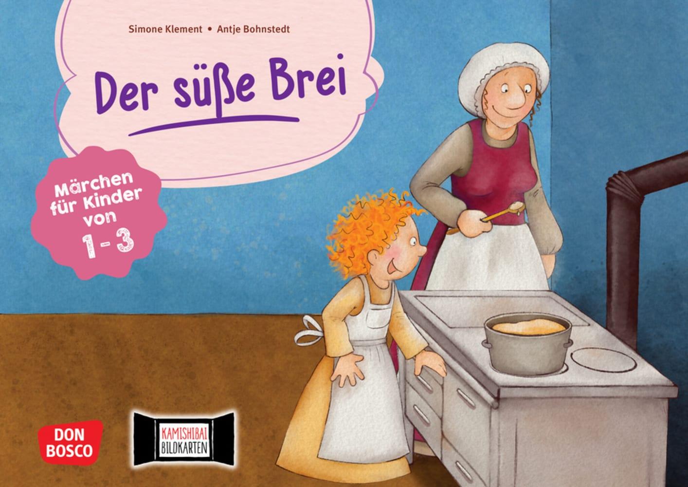 Vorderes Coverbild Der süße Brei. Kamishibai Bildkartenset.