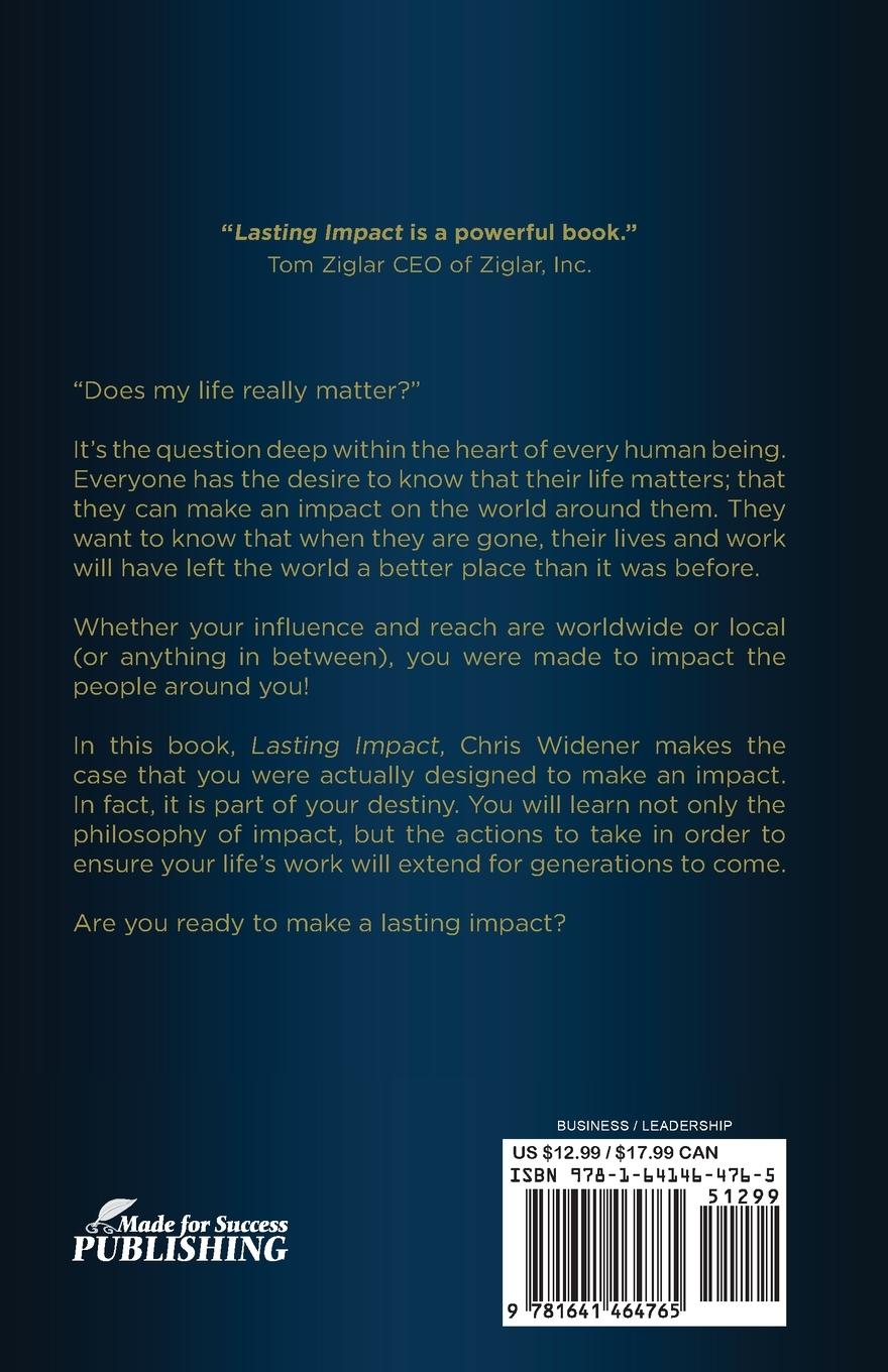 Rückseitencover Lasting Impact