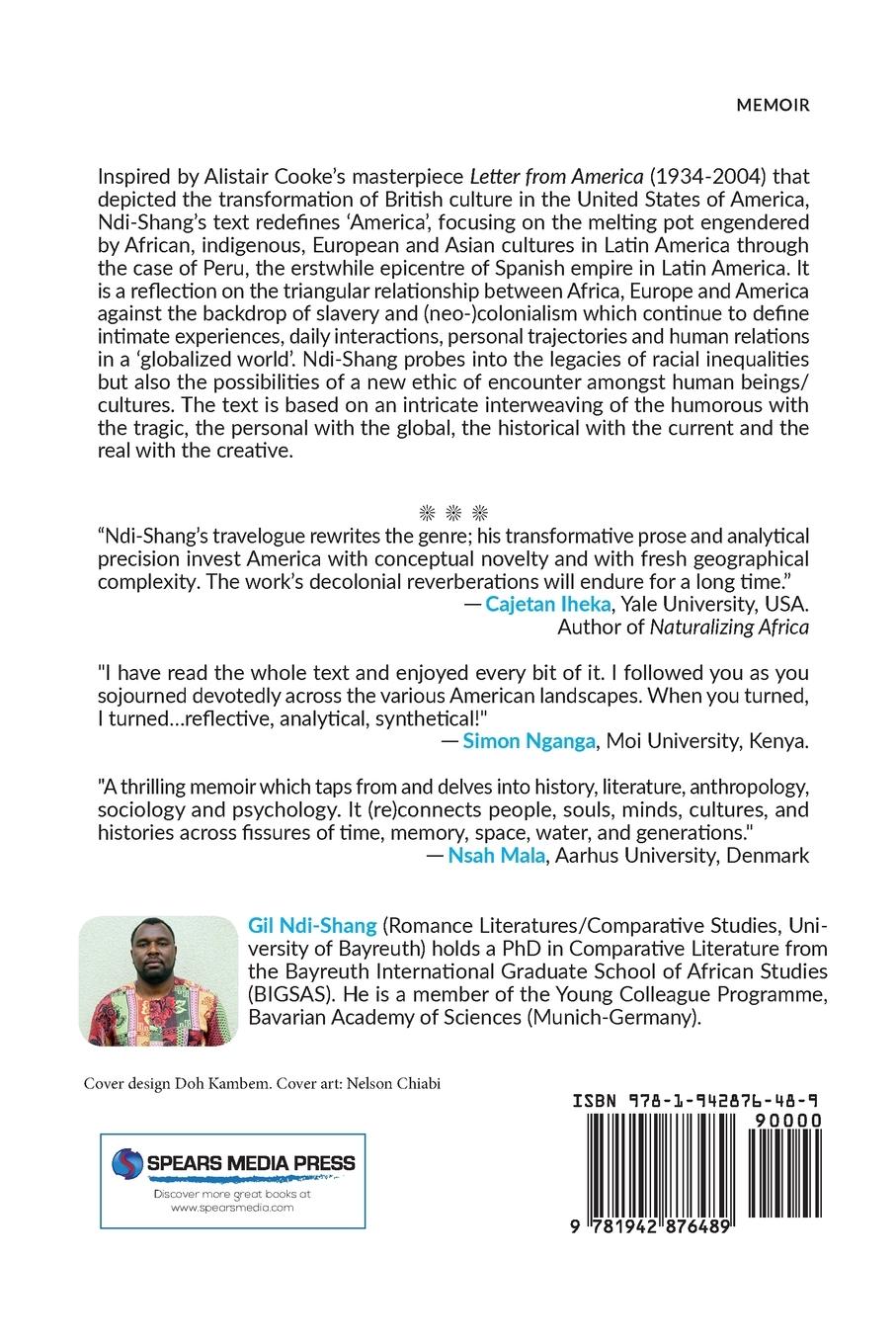 Rückseitencover Letter from America