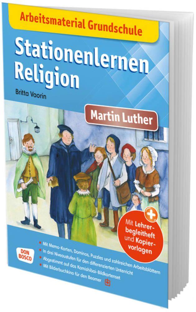 Vorderes Coverbild Arbeitsmaterial Grundschule. Stationenlernen Religion: Martin Luther