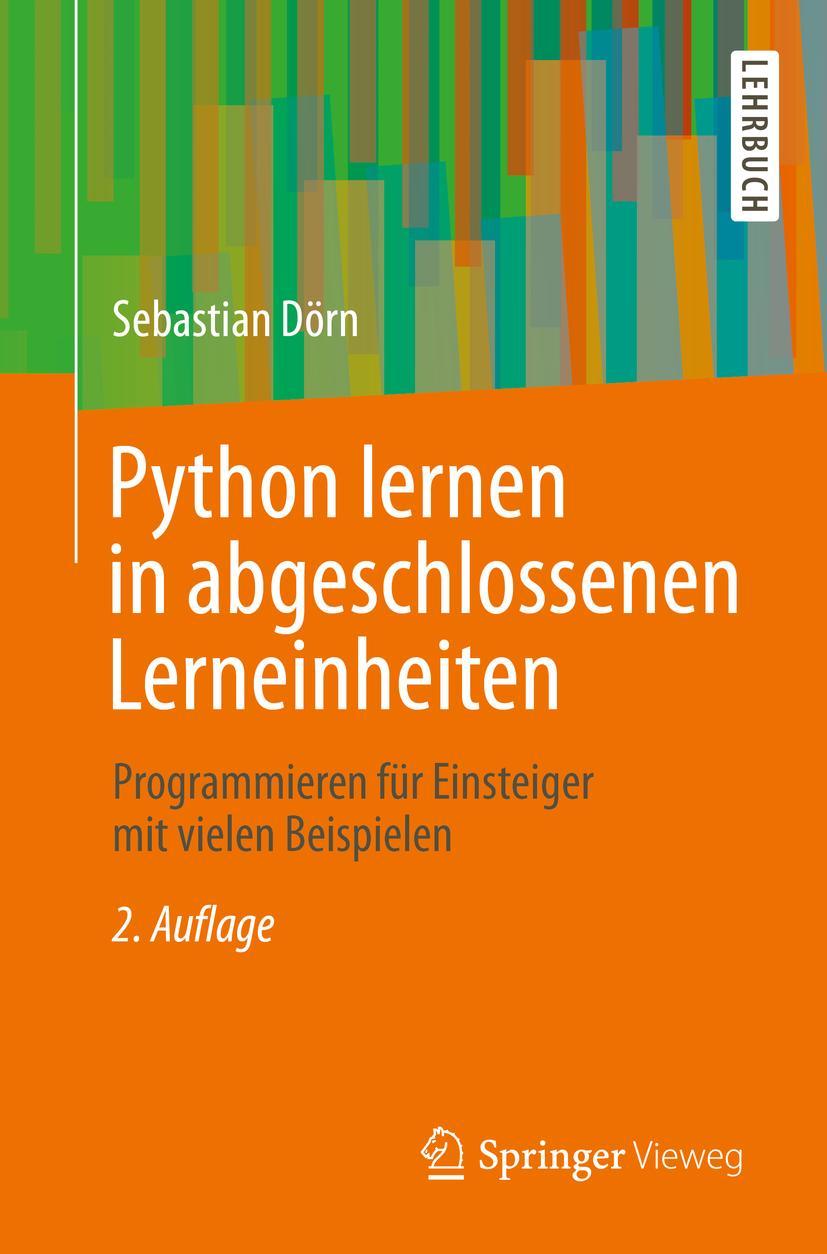 Vorderes Coverbild Python lernen in abgeschlossenen Lerneinheiten