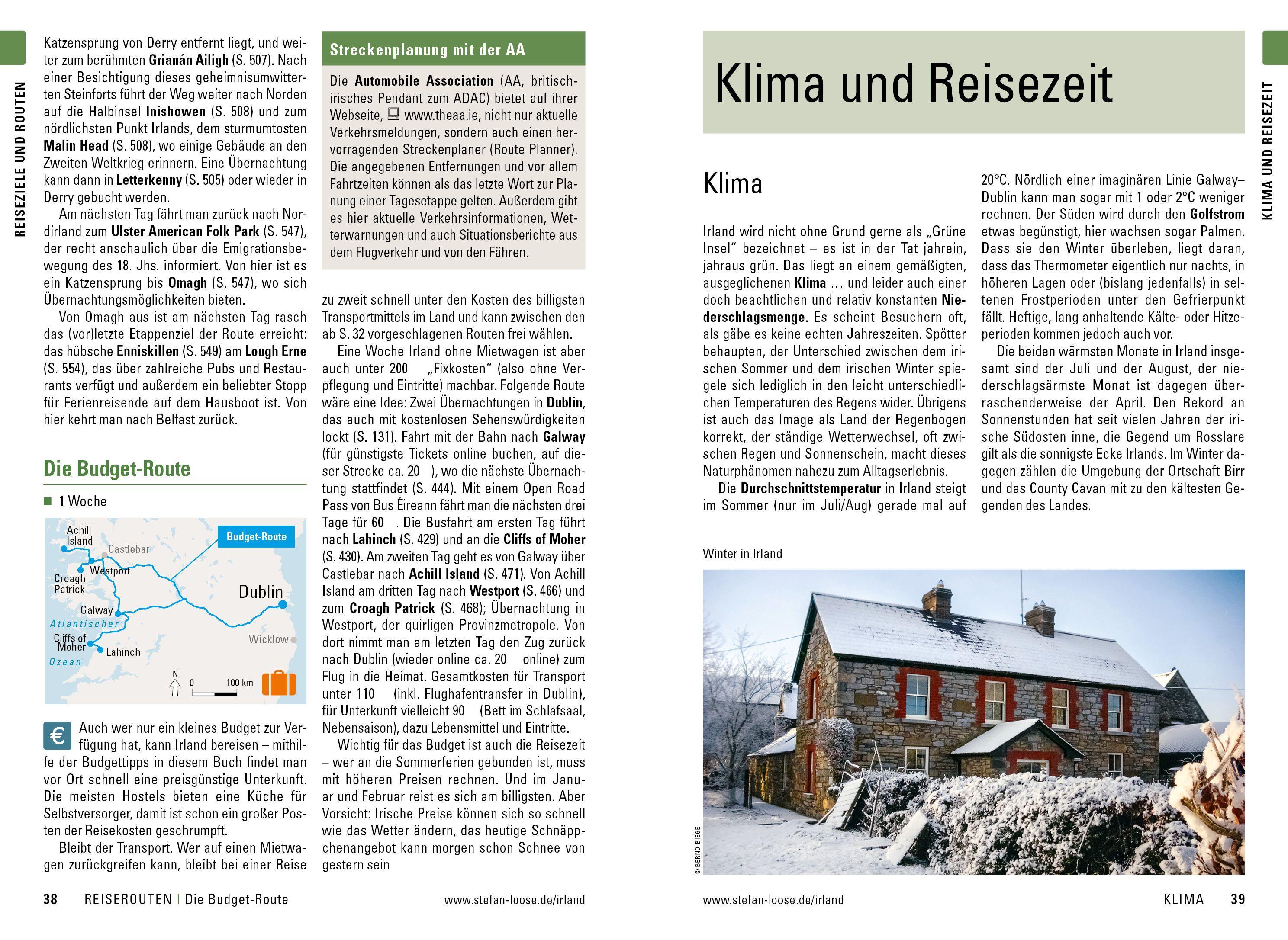 Beispielinhalt (Bild) Stefan Loose Reiseführer Irland