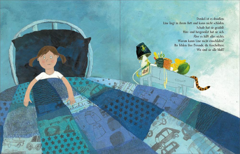 Beispielinhalt (Bild) Wenn Line nachts nicht schlafen kann ...