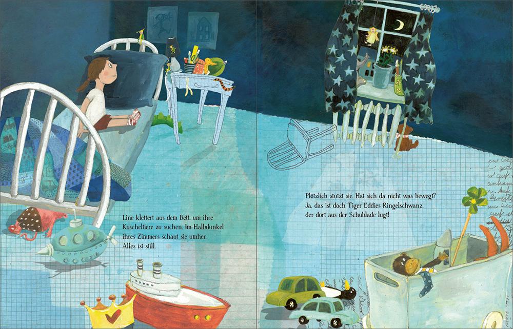 Beispielinhalt (Bild) Wenn Line nachts nicht schlafen kann ...