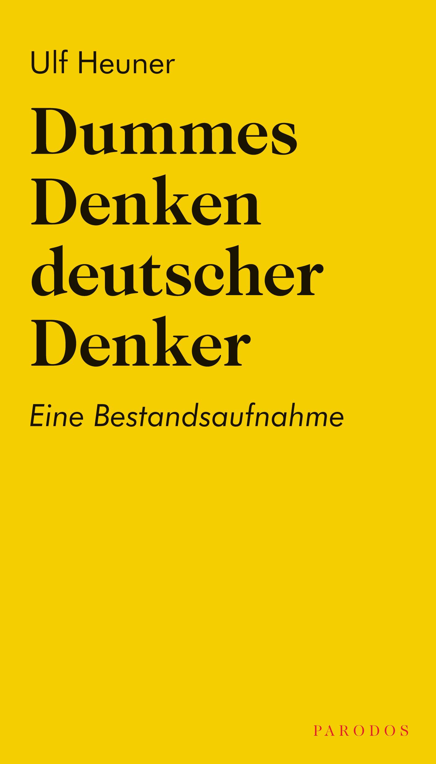 Vorderes Coverbild Dummes Denken deutscher Denker