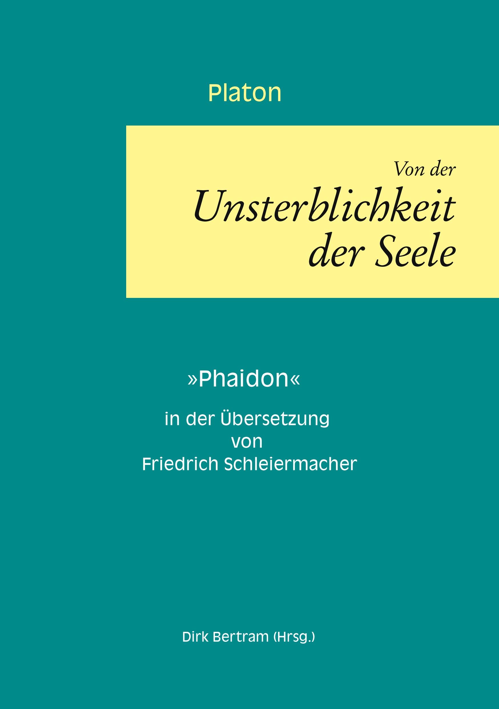 Vorderes Coverbild Über die Unsterblichkeit der Seele