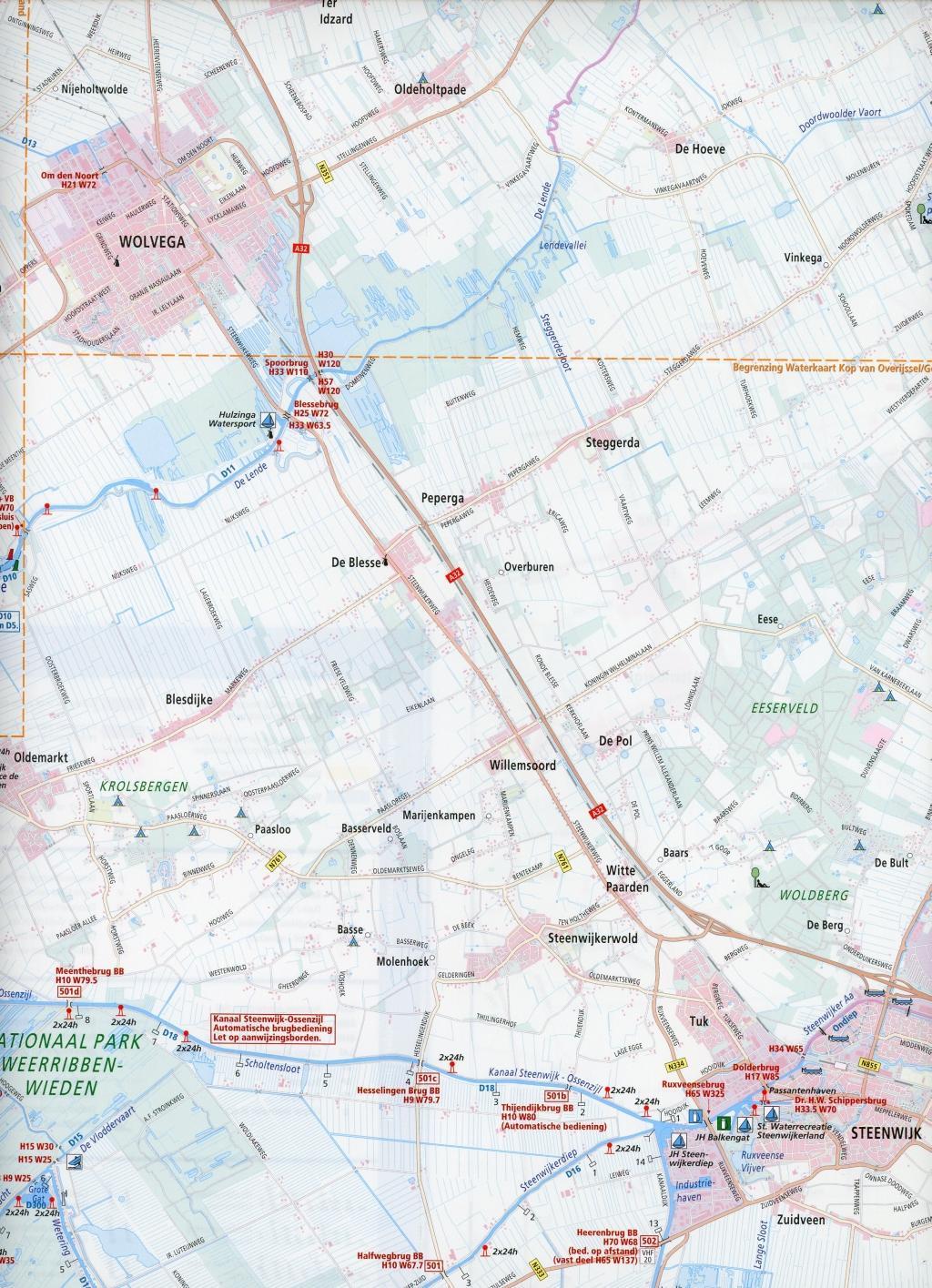 Beispielinhalt (Bild) Drenthe 1:50 000 Waterkaart