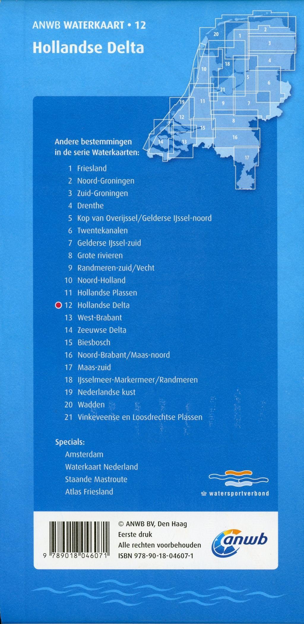 Beispielinhalt (Bild) Hollandse-Delta 1:50 000 Waterkaart