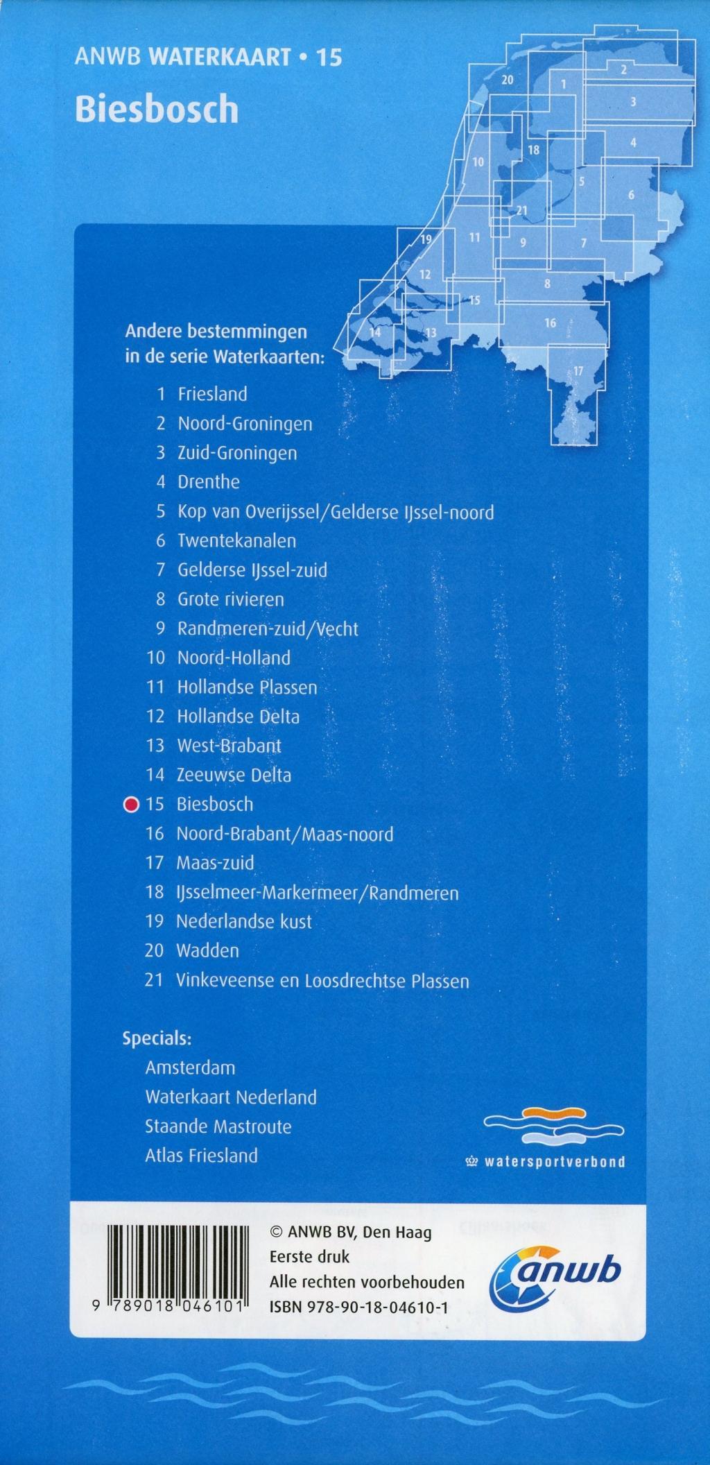 Beispielinhalt (Bild) Biesbosch 1:50 000 Waterkaart