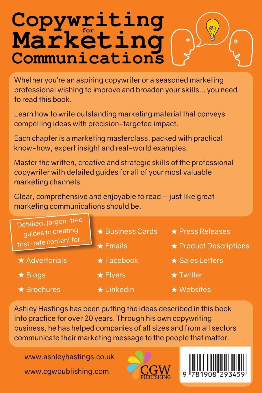 Rückseitencover Copywriting for Marketing Communications