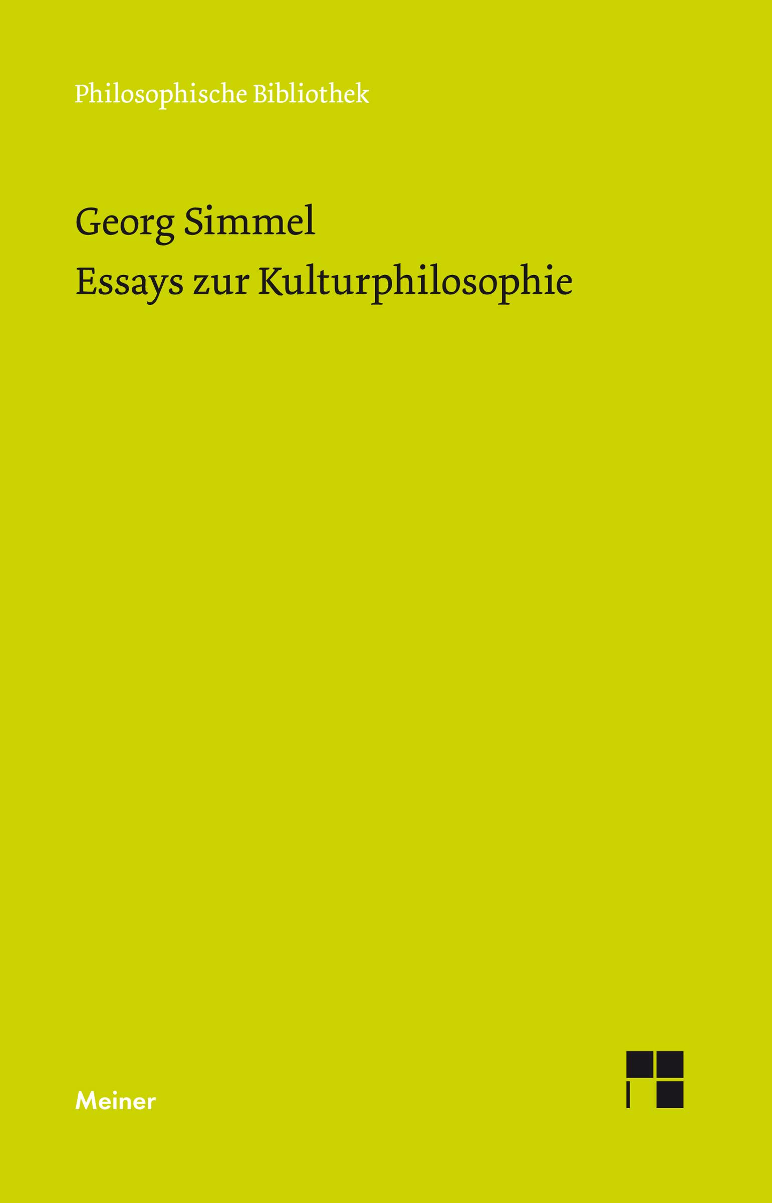 Vorderes Coverbild Essays zur Kulturphilosophie