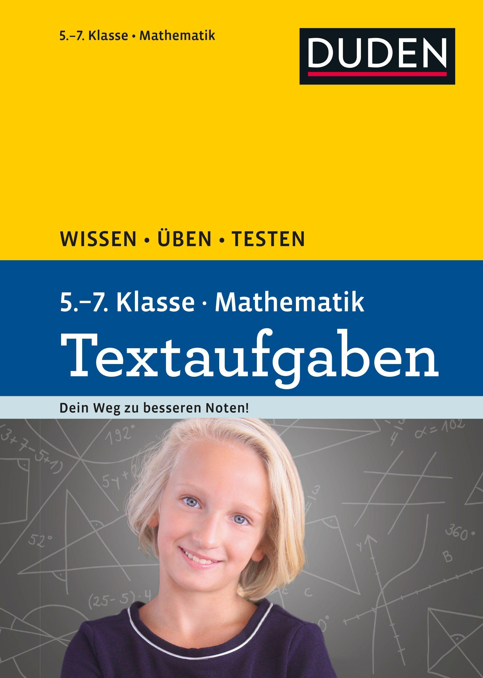 Vorderes Coverbild Wissen - Üben - Testen: Mathematik Textaufgaben 5. bis 7. Klasse