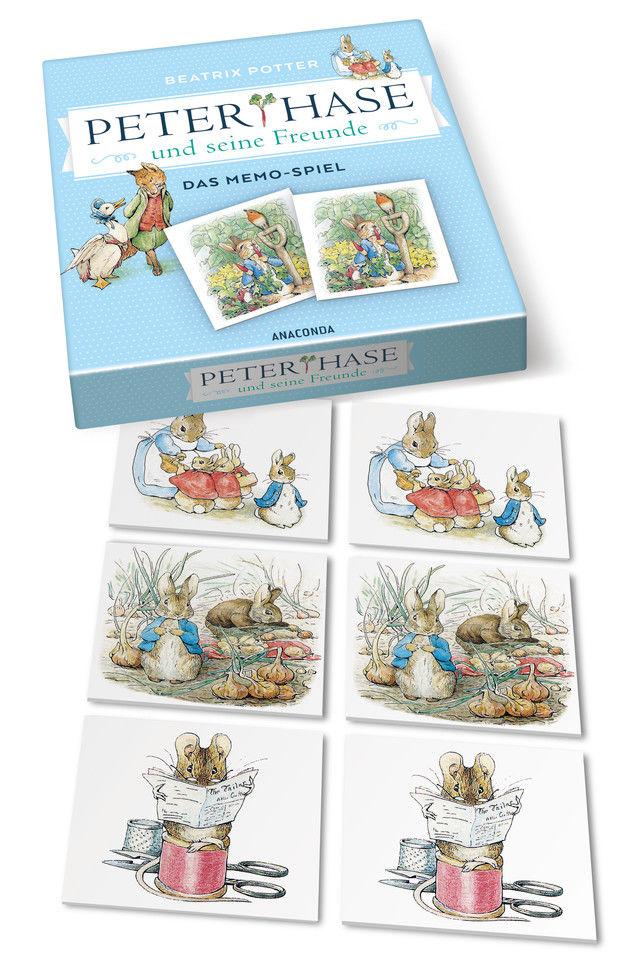 Beispielinhalt (Bild) Peter Hase und seine Freunde - Das Memo-Spiel mit 40 Spielkarten im Spielkarton