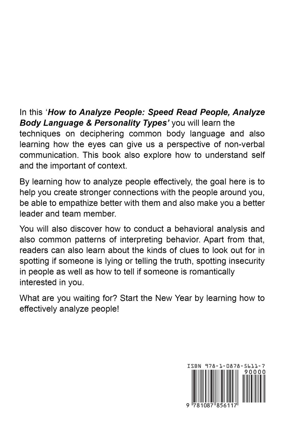 Rückseitencover How to Analyze People