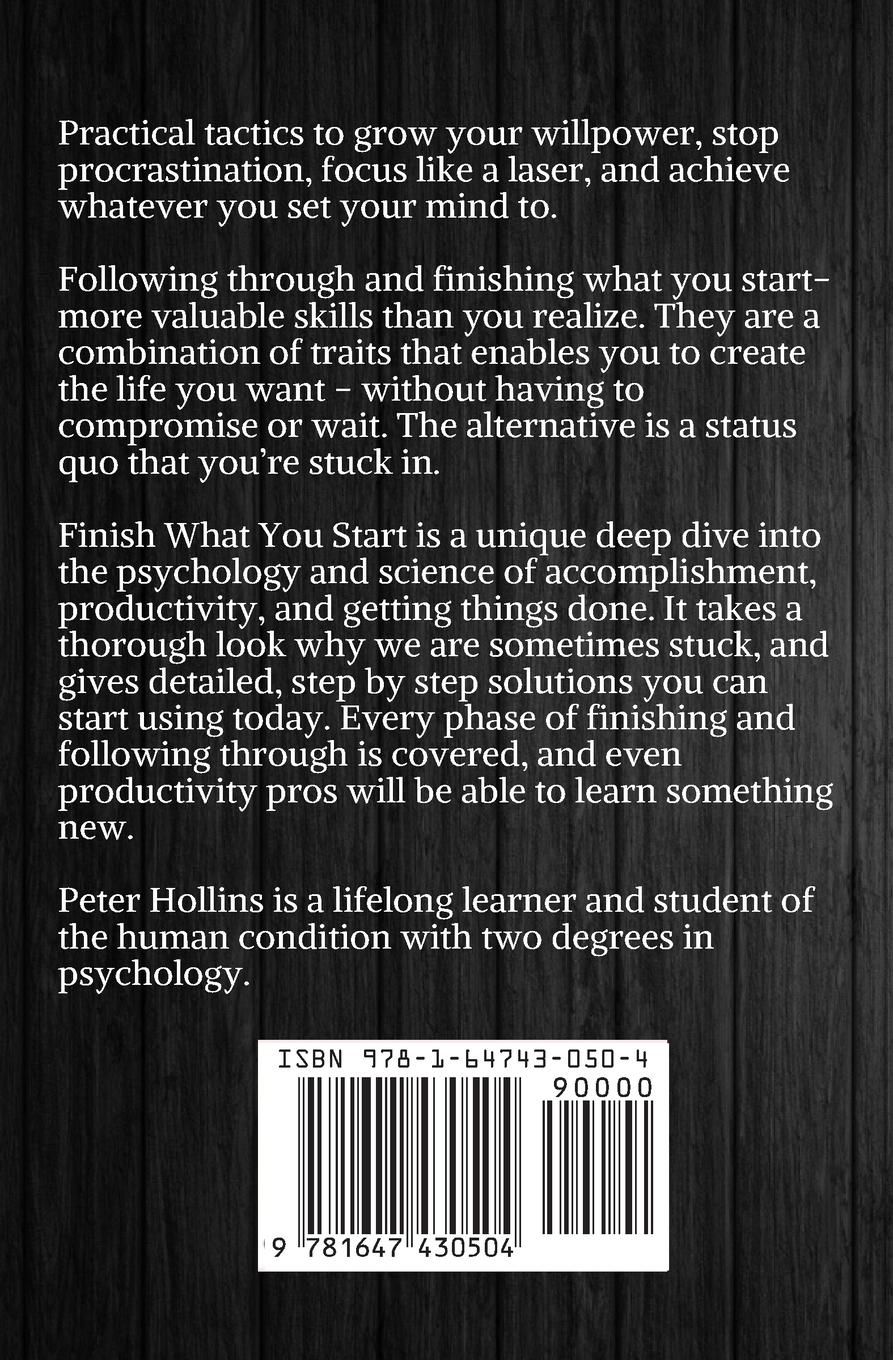 Rückseitencover Finish What You Start
