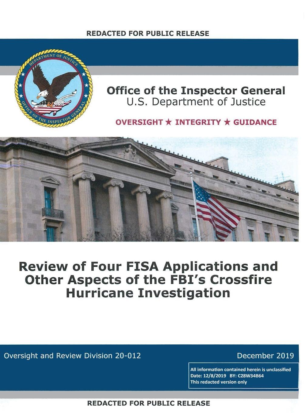 Vorderes Coverbild Office of the Inspector General Report