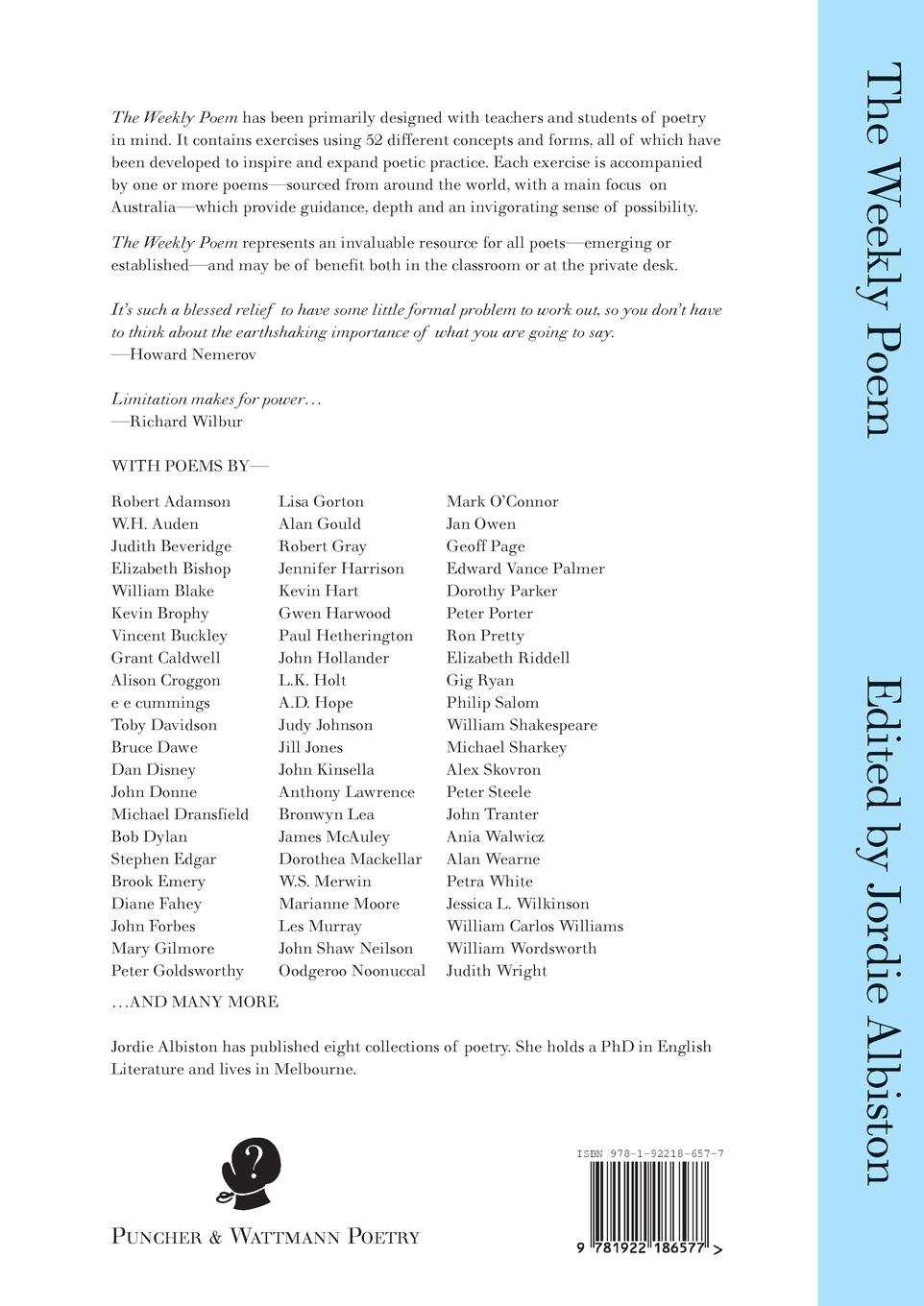 Rückseitencover The Weekly Poem