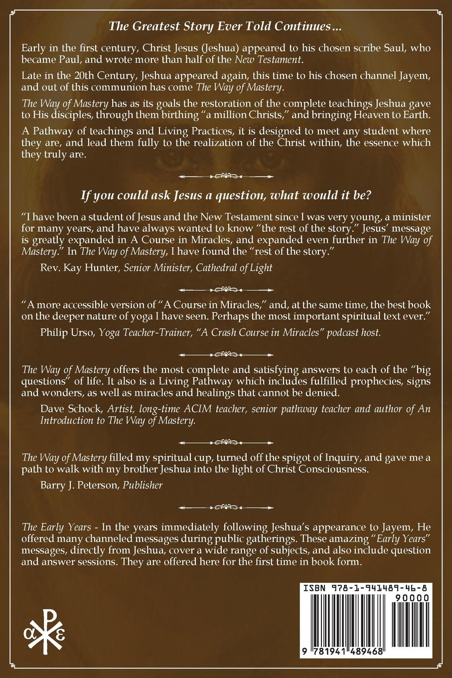 Rückseitencover The Way of Mastery, Pathway of Enlightenment