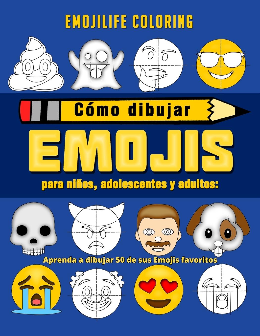 Vorderes Coverbild Cómo dibujar emojis para niños, adolescentes y adultos