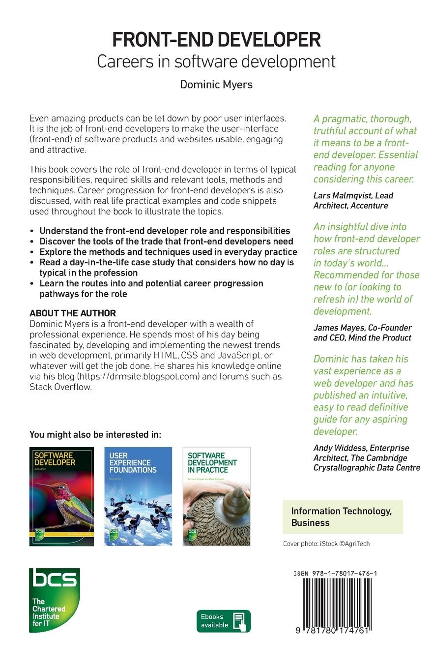 Rückseitencover Front-End Developer