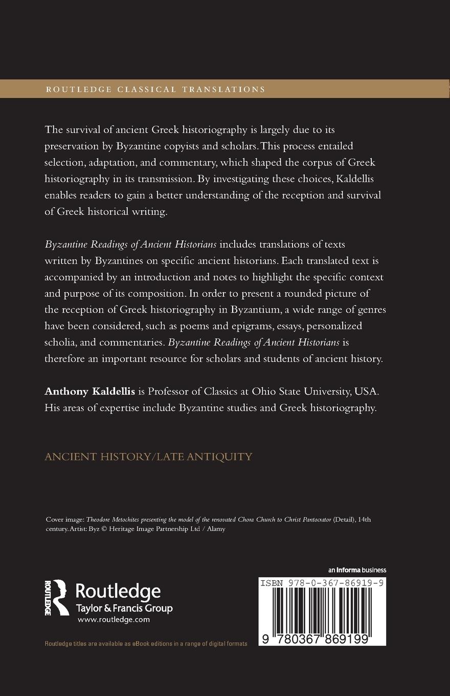 Rückseitencover Byzantine Readings of Ancient Historians