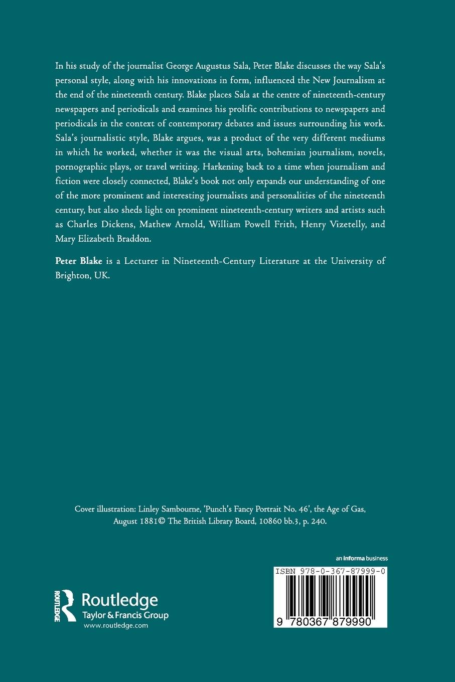 Rückseitencover George Augustus Sala and the Nineteenth-Century Periodical Press