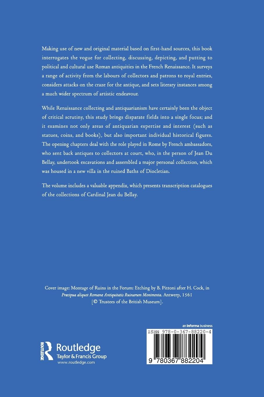 Rückseitencover Roman Antiquities in Renaissance France, 1515-65