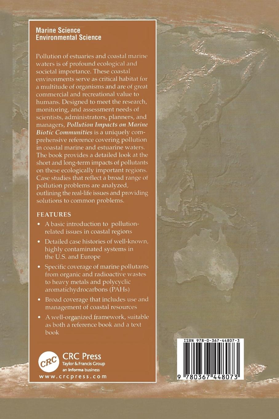 Rückseitencover Pollution Impacts on Marine Biotic Communities