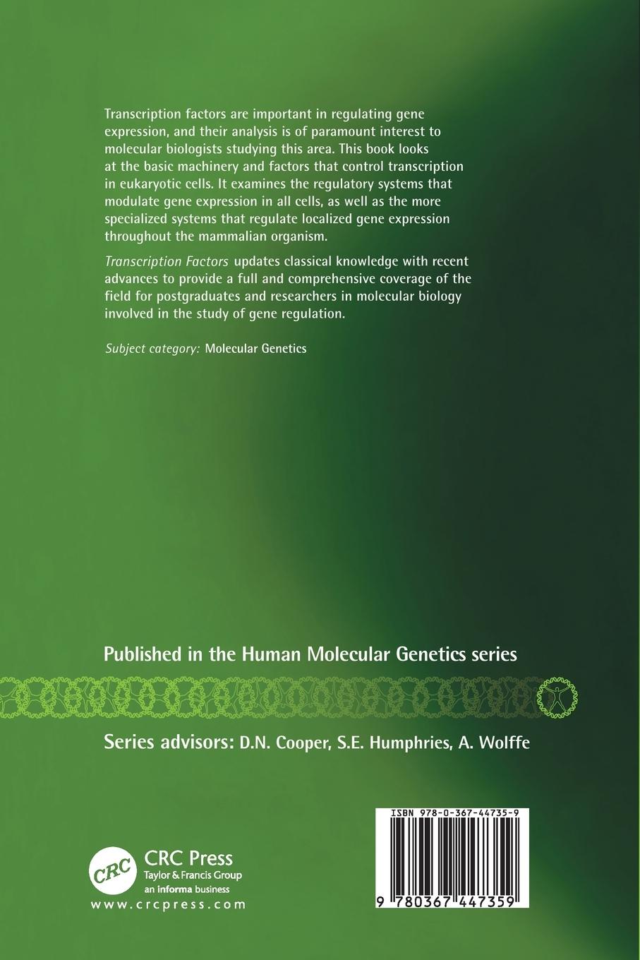 Rückseitencover Transcription Factors