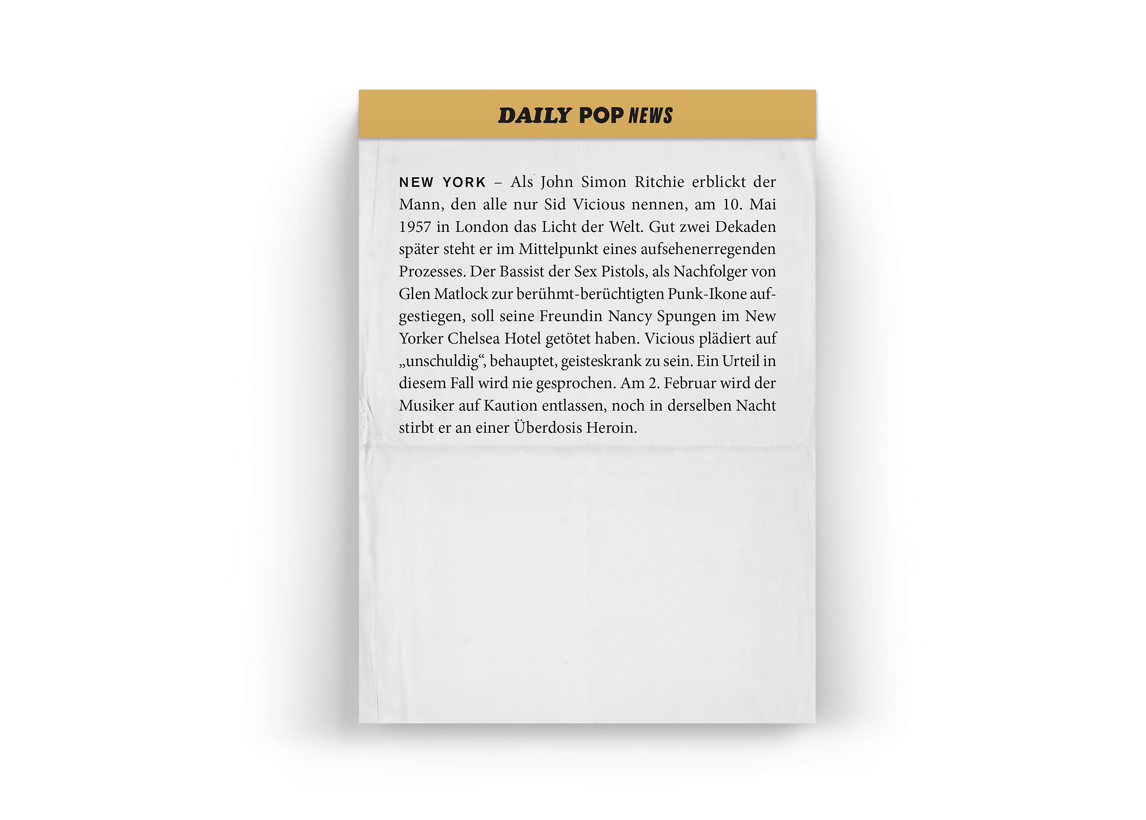 Beispielinhalt (Bild) Daily Pop News