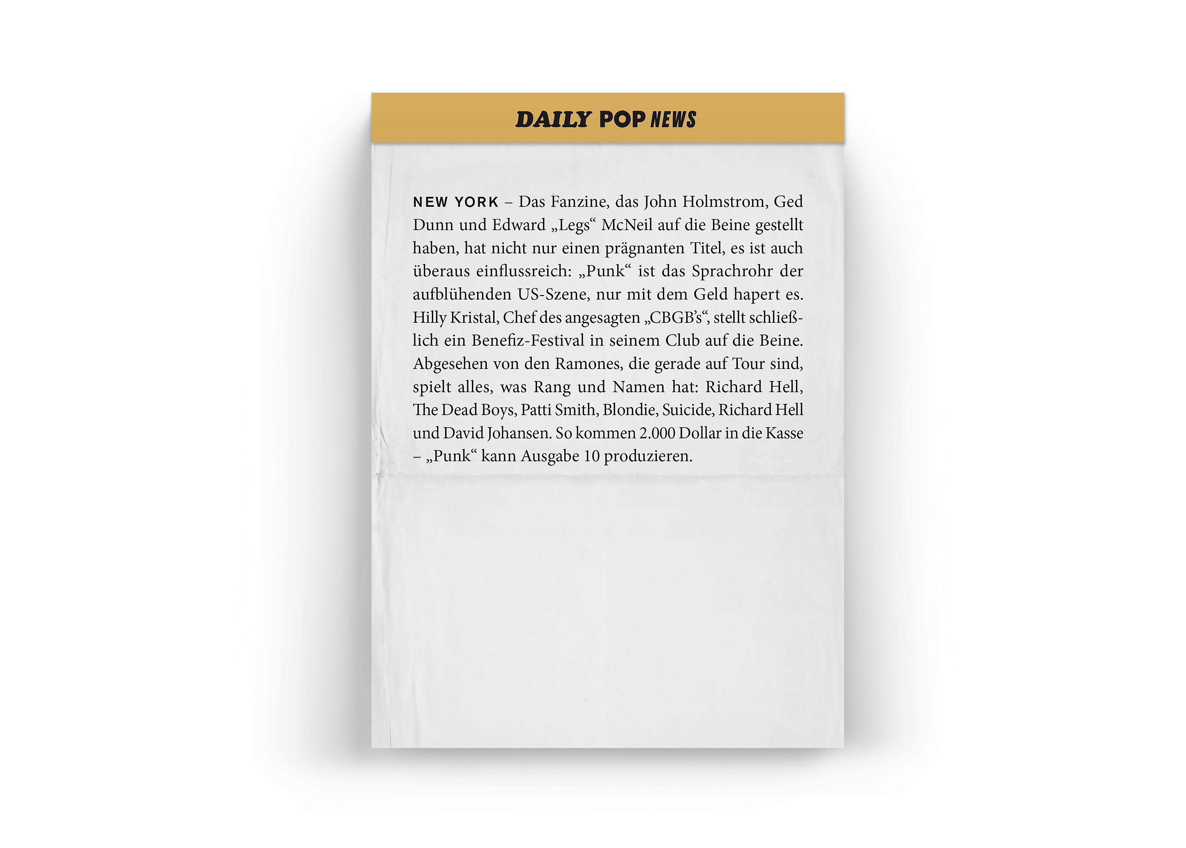 Beispielinhalt (Bild) Daily Pop News