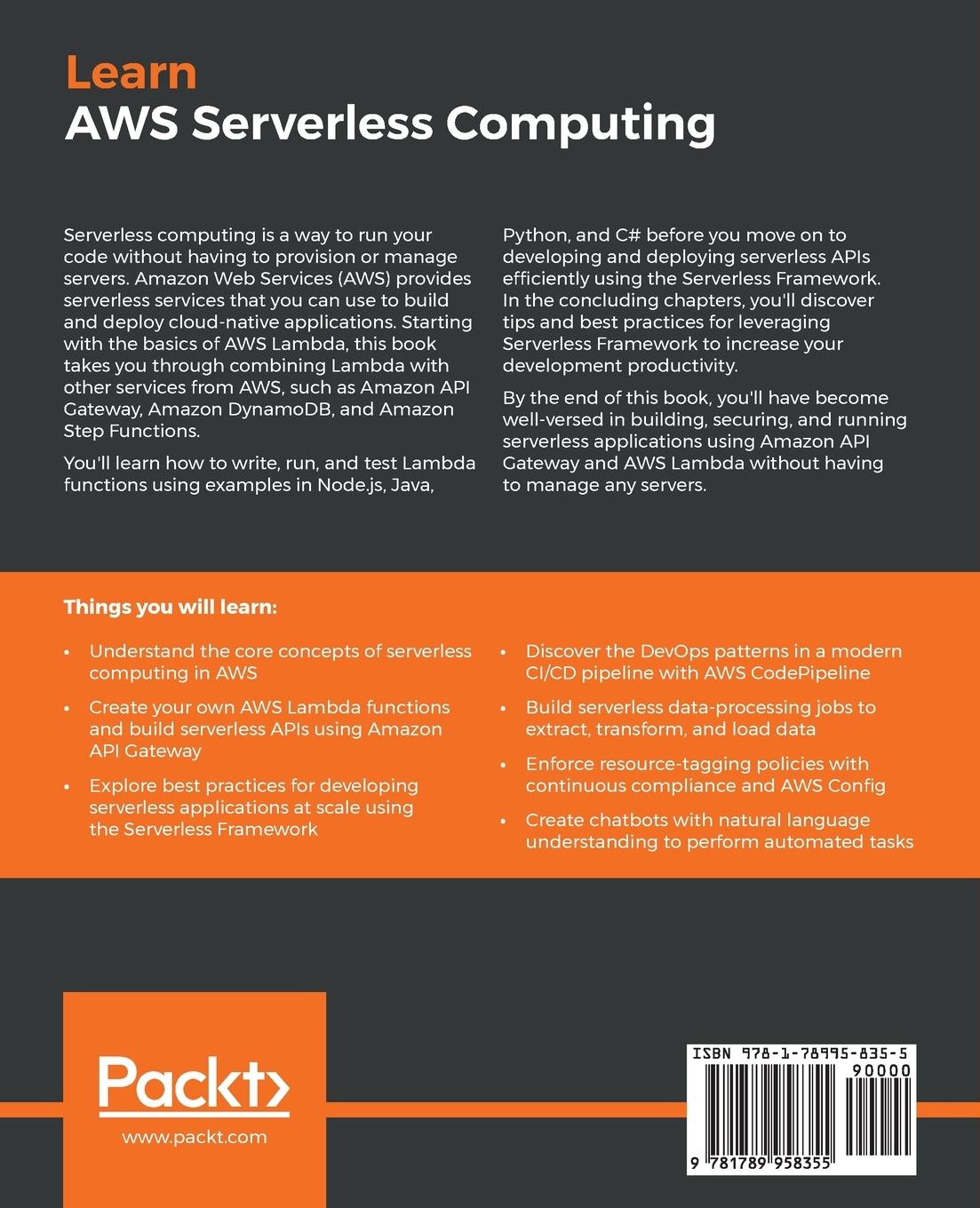 Rückseitencover Learn AWS Serverless Computing