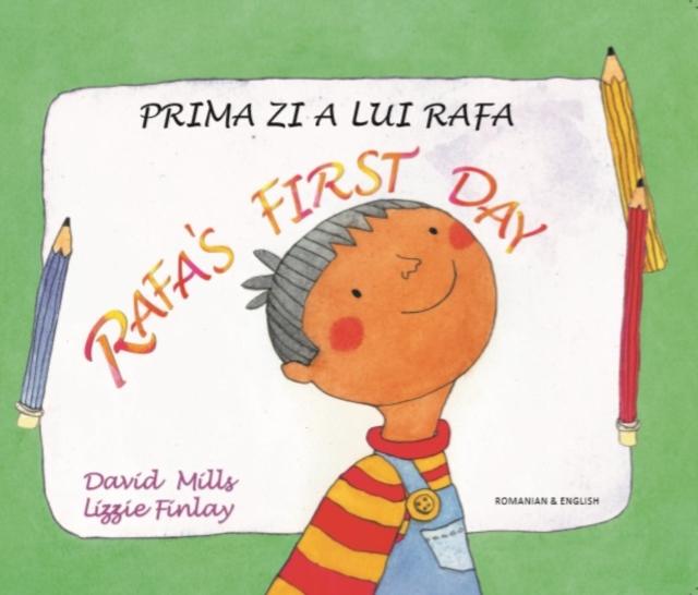 Vorderes Coverbild Rafa's first day Romanian and English