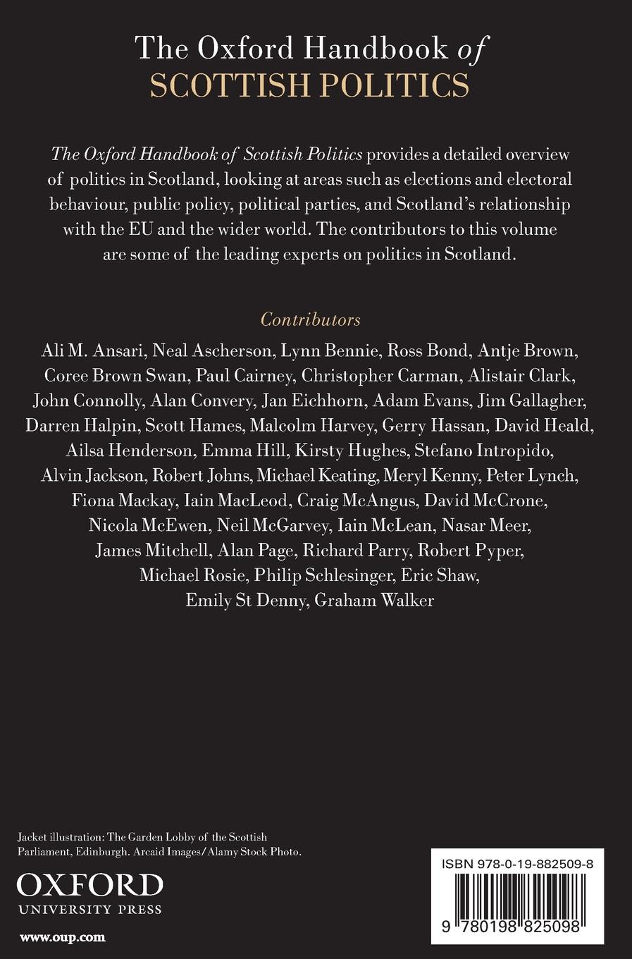 Rückseitencover OHB SCOTTISH POLITICS OHBK C