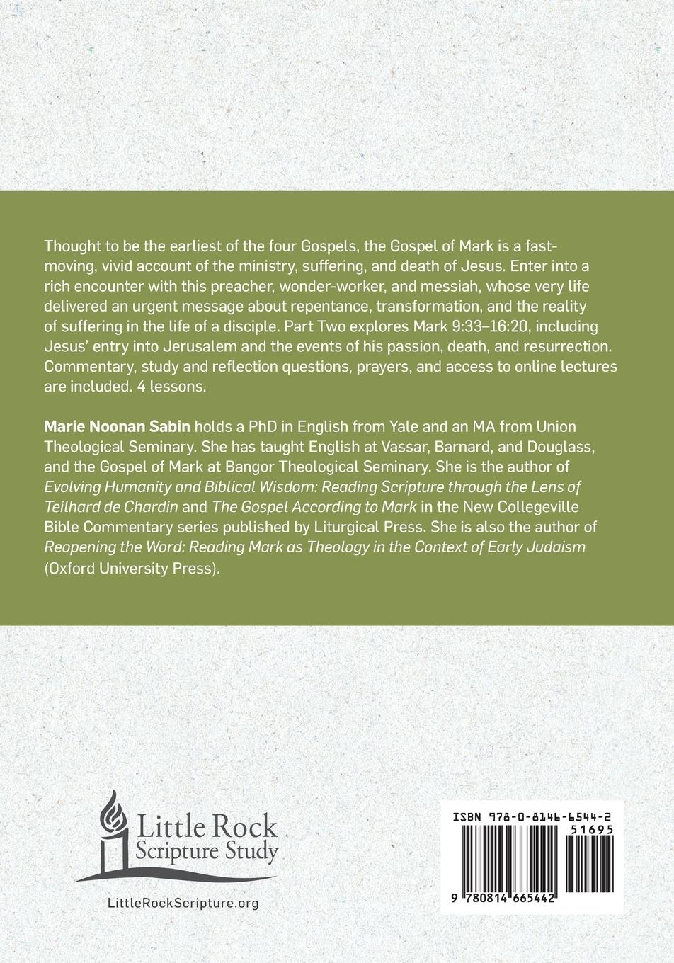 Rückseitencover The Gospel According to Mark, Part Two