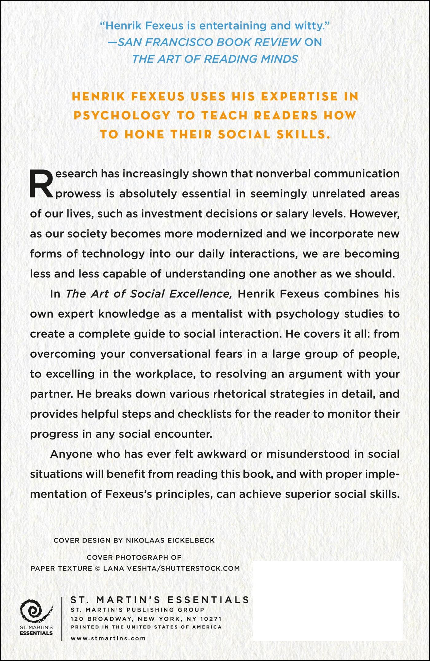 Rückseitencover The Art of Social Excellence