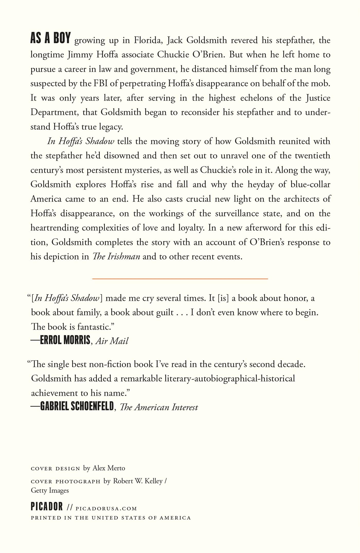 Rückseitencover In Hoffa's Shadow