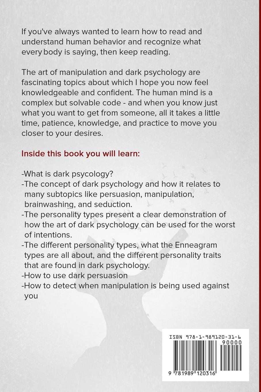 Rückseitencover Dark Psychology Mastery