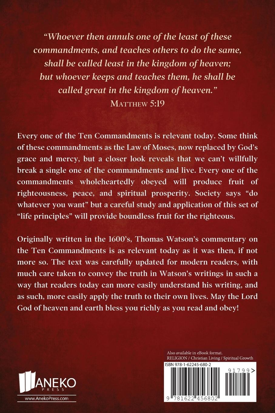 Rückseitencover The Ten Commandments