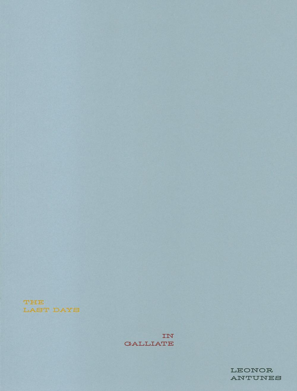 Vorderes Coverbild Leonor Antunes: The Last Days in Galliate