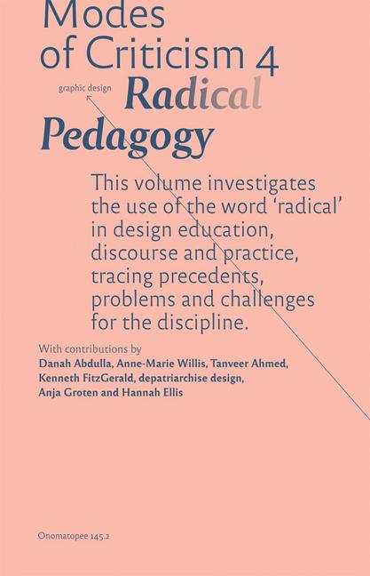 Vorderes Coverbild Modes of Criticism 4: Radical Pedagogy