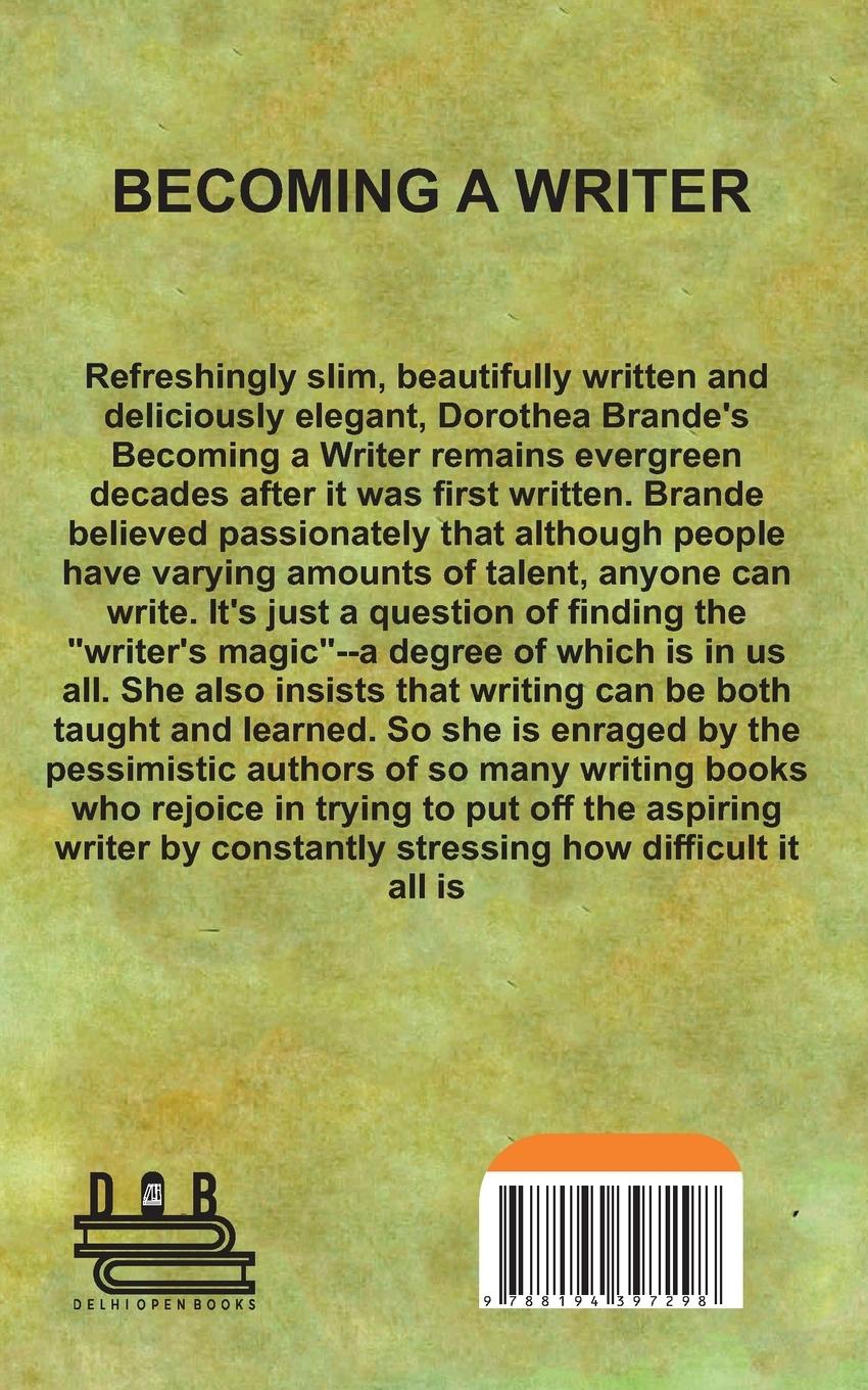 Rückseitencover Becoming a Writer