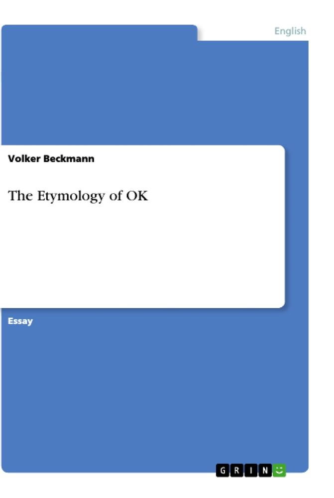 Vorderes Coverbild The Etymology of OK