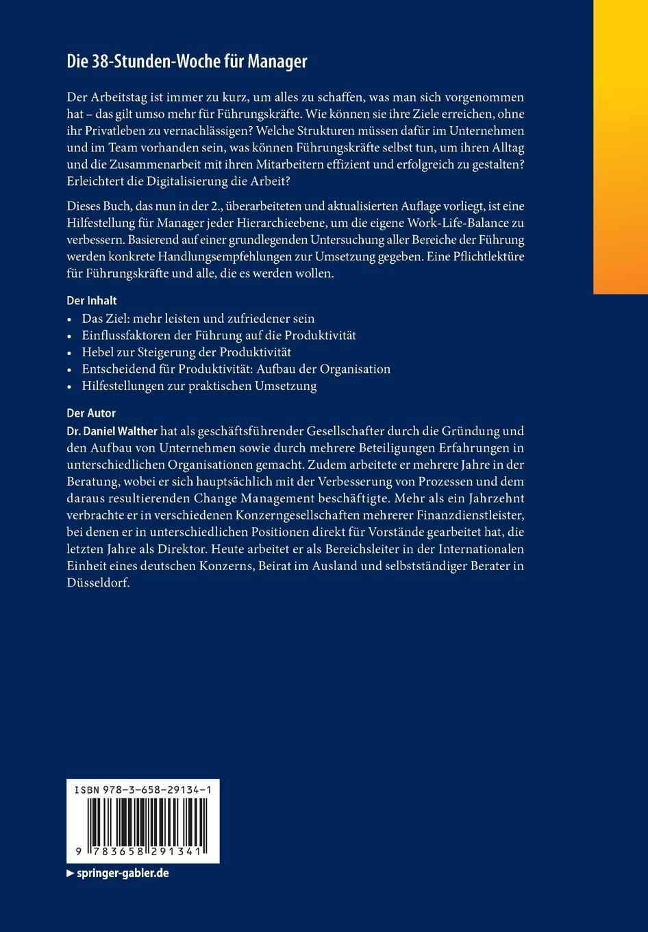 Rückseitencover Die 38-Stunden-Woche für Manager