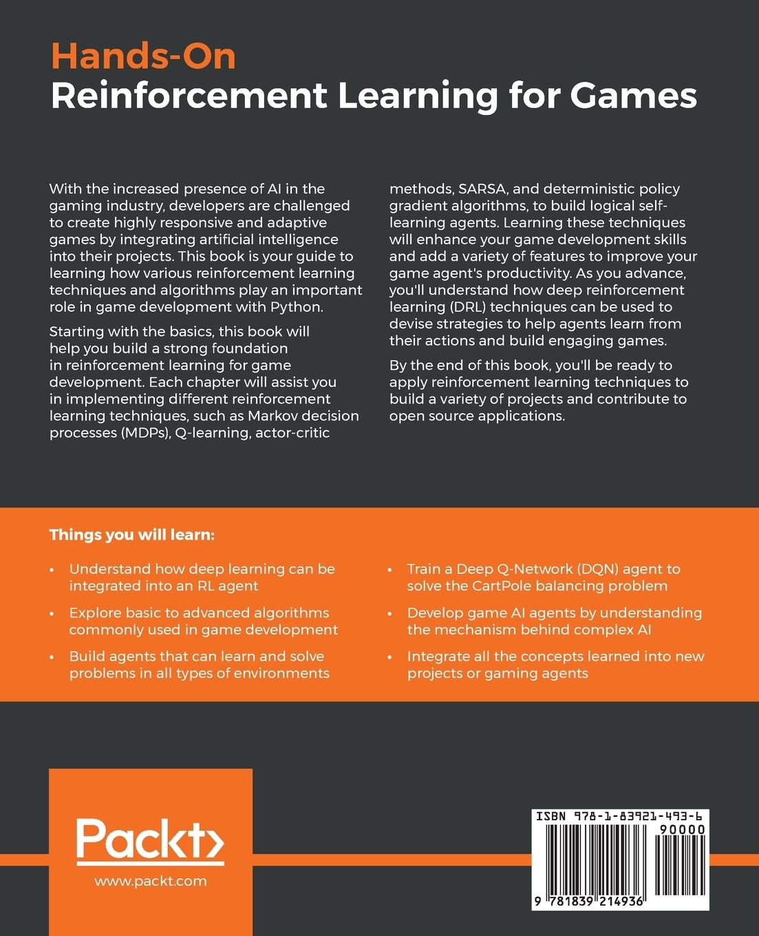 Rückseitencover Hands-On Reinforcement Learning for Games