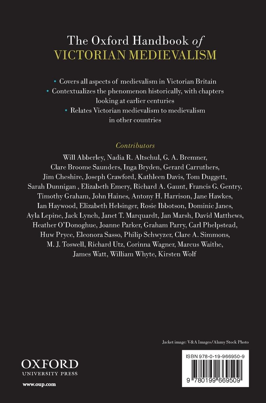 Rückseitencover Oxford Handbook of Victorian Medievalism