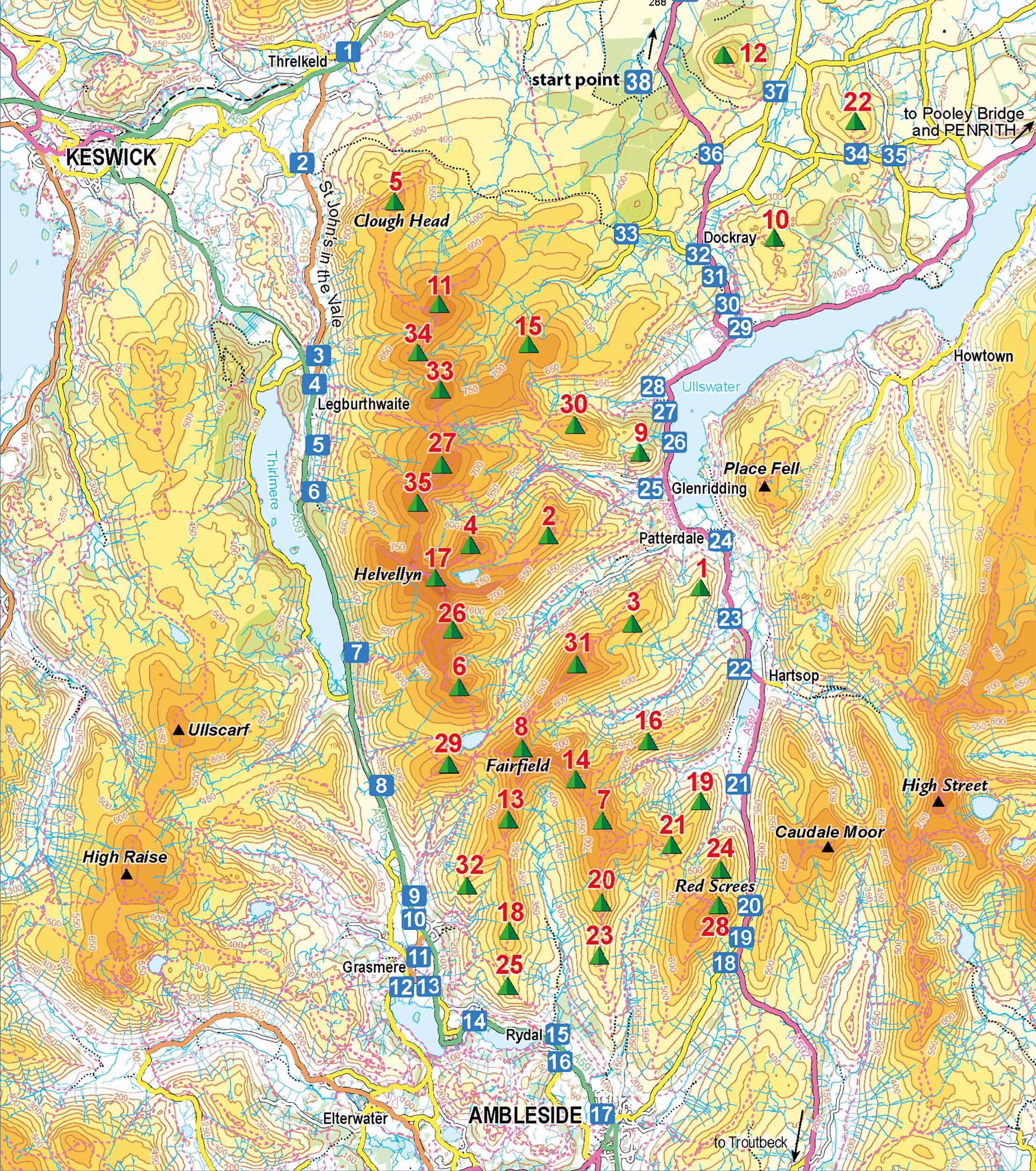 Beispielinhalt (Bild) Walking the Lake District Fells - Patterdale