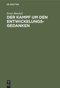 Vorderes Coverbild Der Kampf um den Entwickelungs-Gedanken